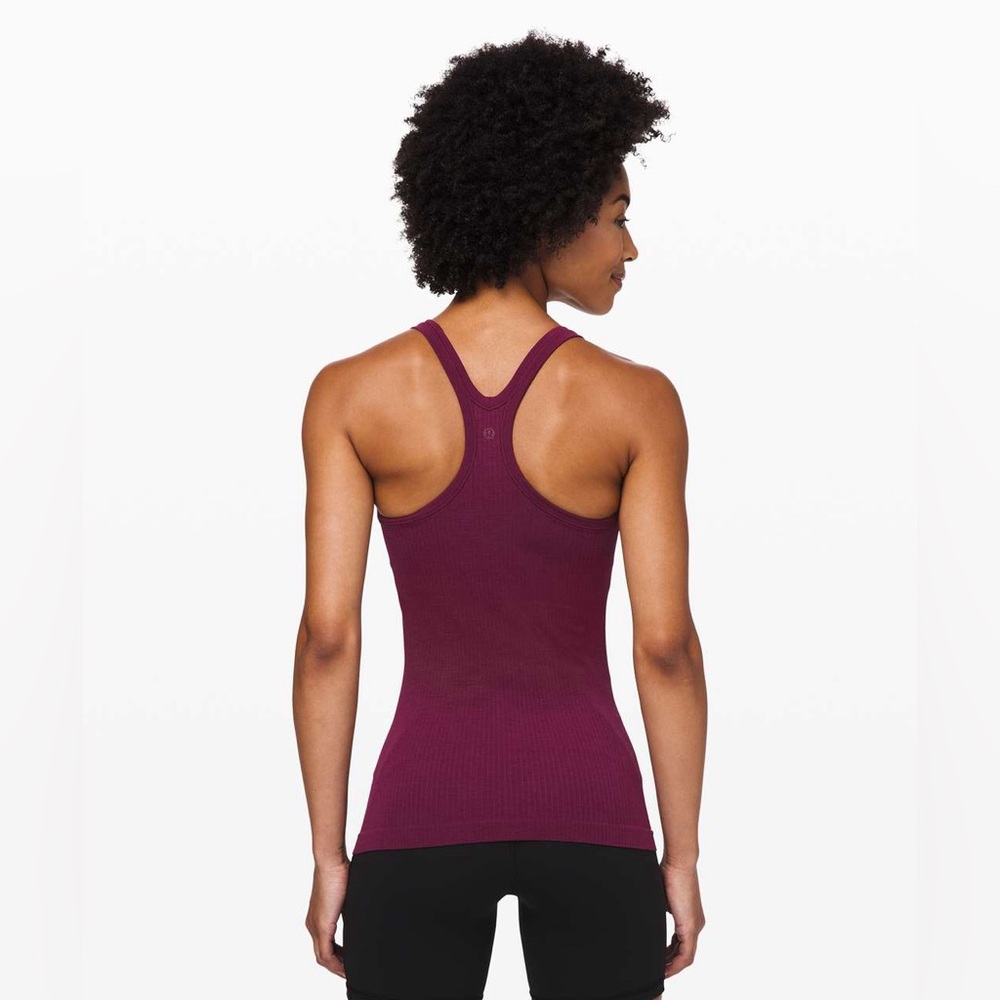 lululemon athletica Women's Ribbed Racerback Tank Top - Deep Berry